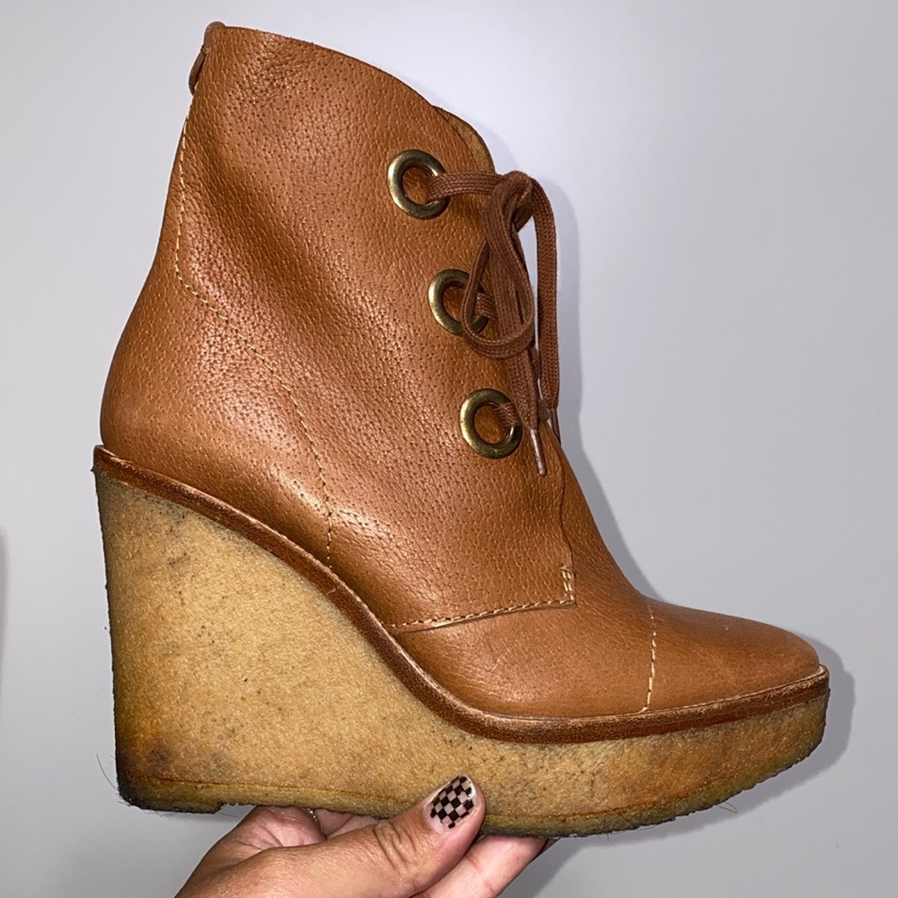 Yves Saint Laurent Ida 85 Platform Wedge Boots